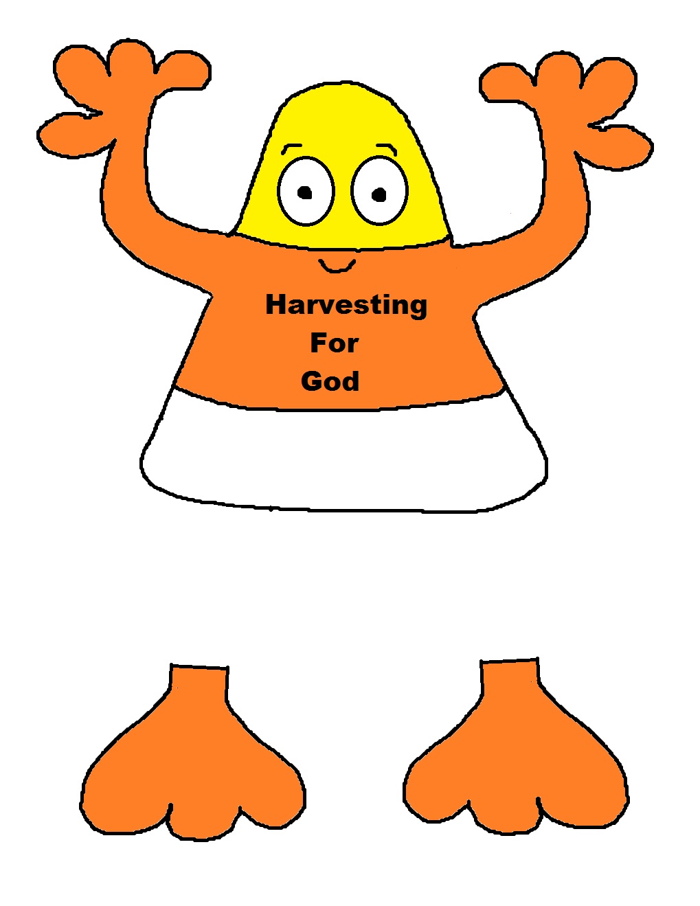 Candy Corn "Harvesting For God" Cup Craft